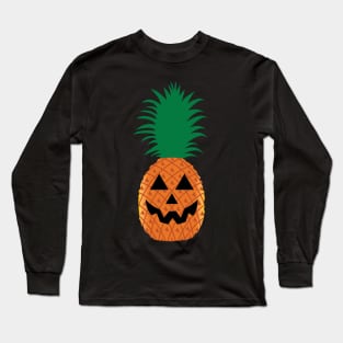 Pineapple Pumpkin Jack-O-Lantern Long Sleeve T-Shirt